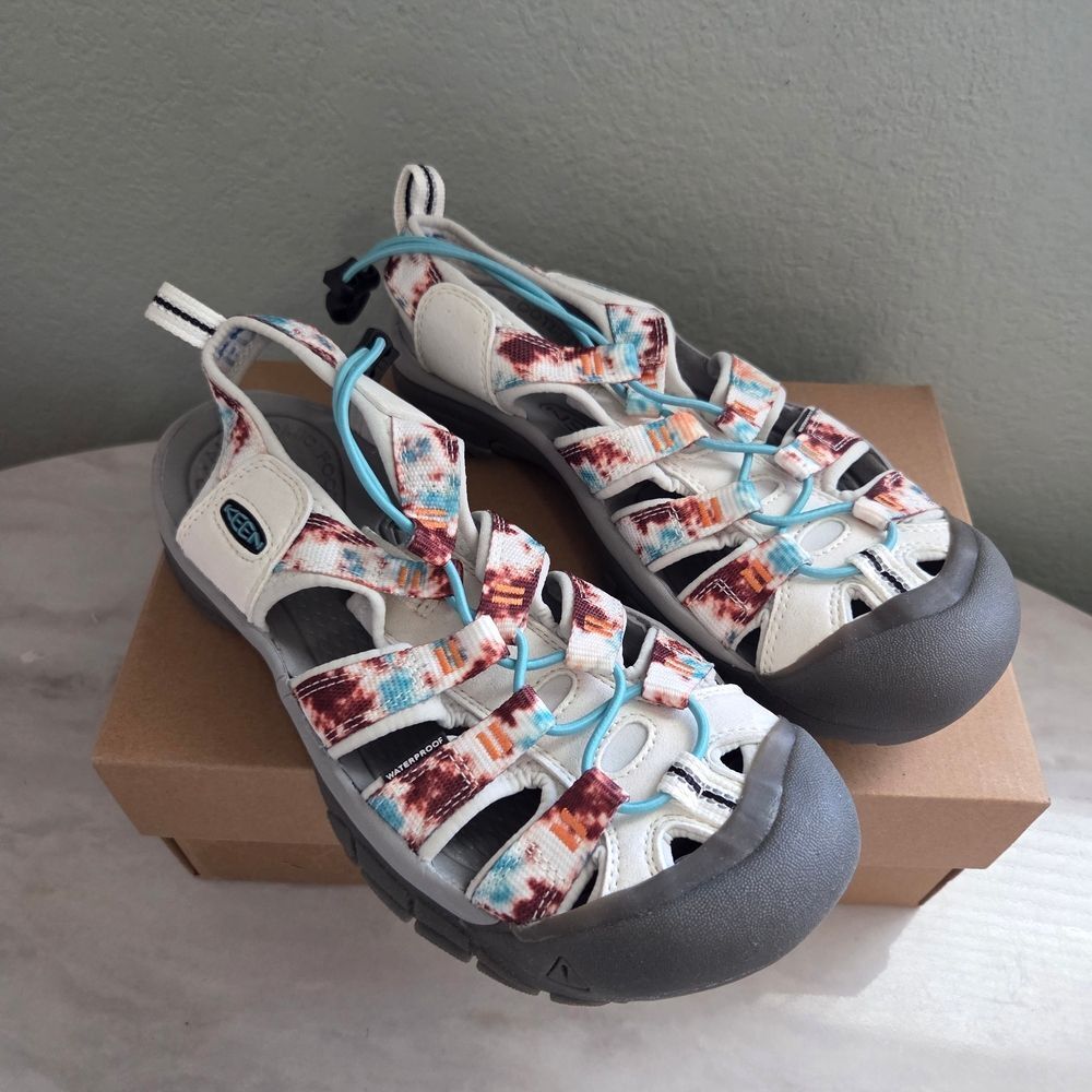 Keen White Multicolor Teal Bungee Athletic Sandals